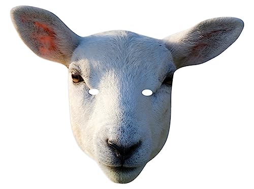 STAR CUTOUTS SM447 Sheep Mask Cardboard - Lifesize | Easy Assembly | Sustainable UK Made