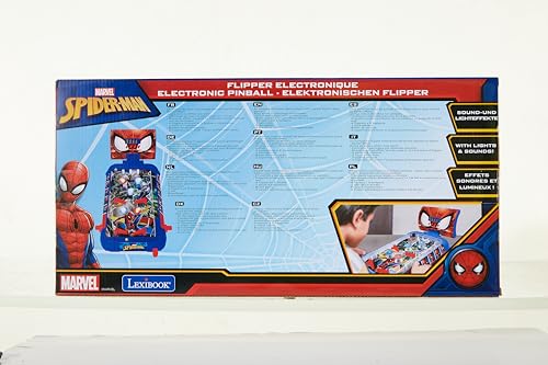 Lexibook Spider-Man Electronic Table Pinball Machine - Action Game with LCD Display, Lights & Sound - Ages 5+ 12