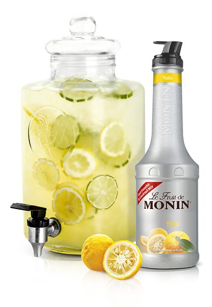 Monin Yuzu Fruit Mix Puree - 1L | 45% Fruit Content | Vegan & Halal Certified