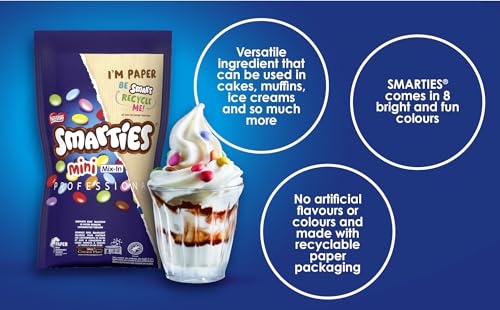 Nestlé SMARTIES Mini Mix-In 500g - Chocolate Baking Mix-In with Colourful Sugar Shells 12