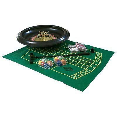 SHINE Complete Roulette Set - 10 Inch Wheel | Includes Felt, Rake, Chips, Ball