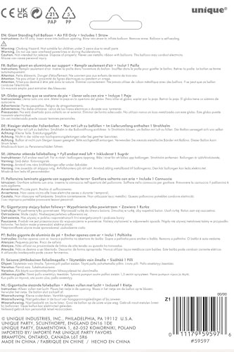 Roségoldener Folienballon mit der Zahl 7 (76 cm) – Elegante Meilenstein-Partydekoration 4