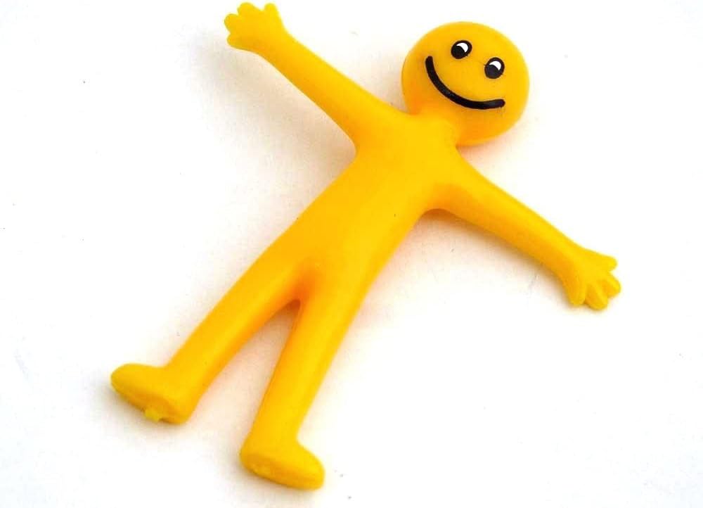 SHATCHI Yellow Stretchy Men Party Bag Fillers - 20Pk for Kids Birthday Party Favors