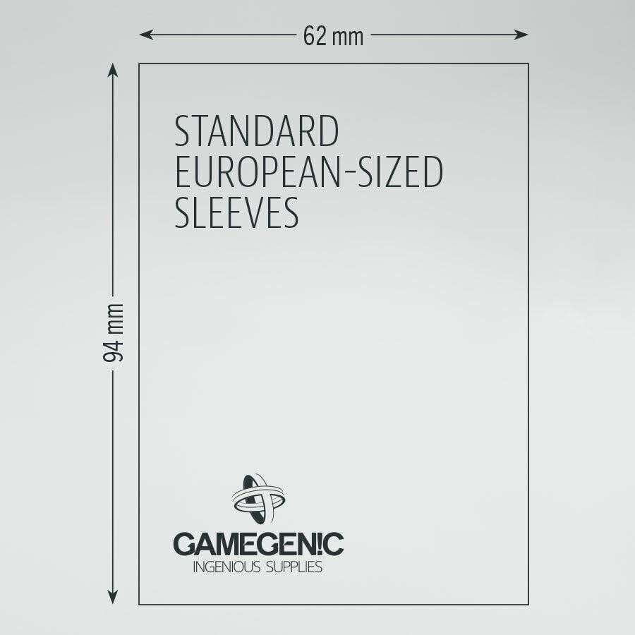 Gamegenic Prime Standard Sleeves 62 x 94 mm (50) Clear for European-Sized Cards