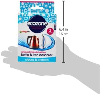 Ecozone Kettle & Iron Descaler - 3-Sachet Pack for Limescale Removal