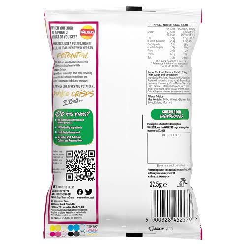 Walkers - Krabbencocktail-Chips 32 x 32,5 g Multipack 7