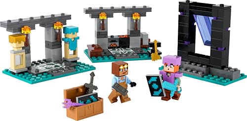 LEGO Minecraft The Armoury 21252 - Building Set with Alex, Armoursmith & Nether Portal 13