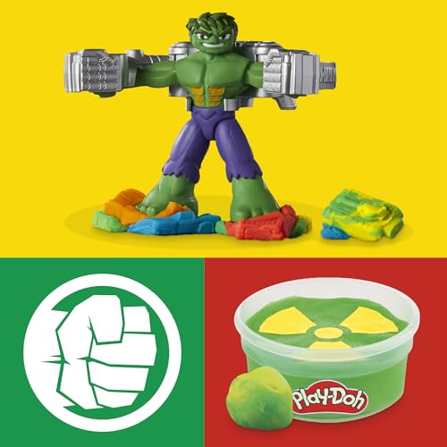 Play-Doh Marvel Hulk Smash &amp; Squish Spielset – Actionfigur mit Power Suit für Kinder ab 4 Jahren 9