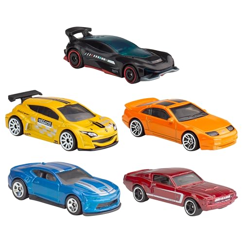 Hot Wheels 5-Pack Diecast Vehicles - 1:64 Scale Metal Cars for Kids 3+ 10