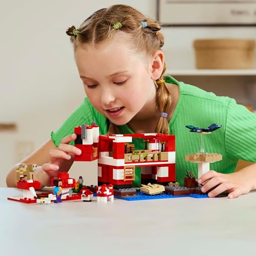 LEGO Minecraft The Mooshroom House Island Building Set - 500-Piece Playset for Ages 8+ 10