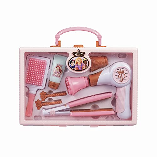 Disney Princess Style Collection - Trendy Hair Pretend Play Styling Tools with Sound & Storage Tote