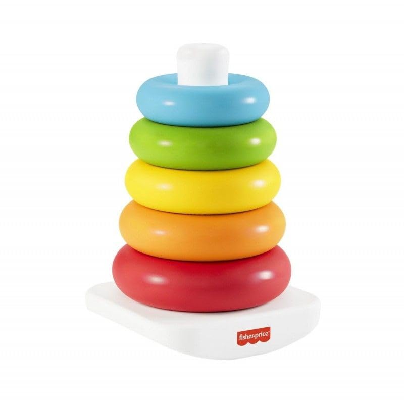 Fisher-Price Eco Rock-a-Stack Stacking Toy | 5 Colorful Rings | Ages 6 Months+ 4