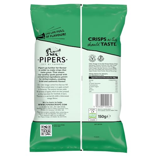 Pipers Burrow Hill Apfelessig &amp; Meersalz Chips zum Teilen, 150 g 6
