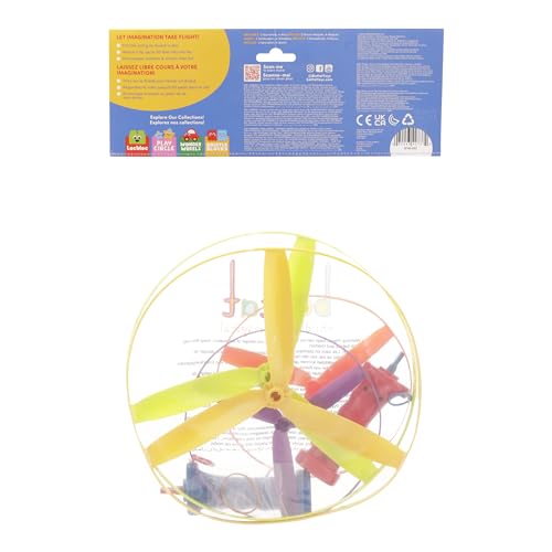 Battat Skyrocopter Flying Disc Toy - 2 Launchers & 4 Discs - Pull String Helicopter Playset for Kids 3+ 10