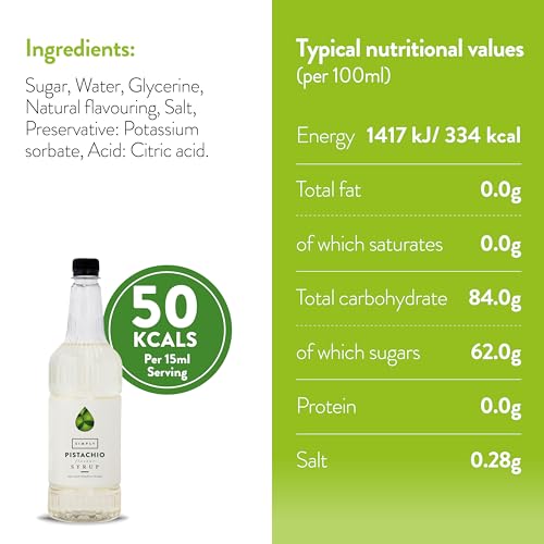 Simply – Pistaziensirup, veganer und nussfreier aromatisierter Sirup für Kaffee, Cocktails und Getränke 6