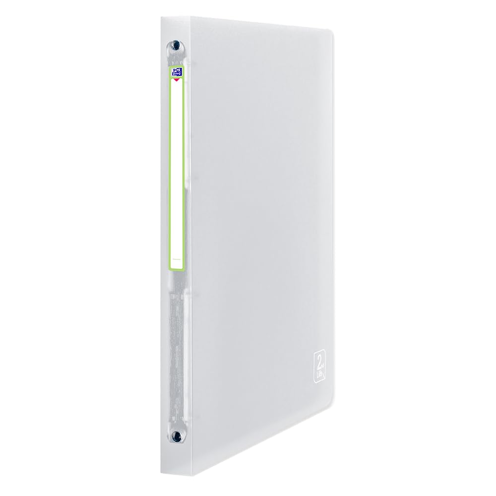 Oxford 2nd Life A4 O-Ring Binder - 20mm Spine, 4 Rings, Clear Polypropylene 1