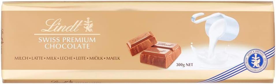 Lindt Schweizer Milchschokolade Goldtafel 300g 6