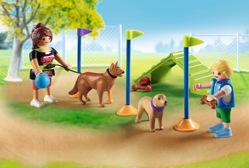 Playmobil My Life Dog Playground Playset - Interactive Dog Figures Toy for Kids 4+ 4