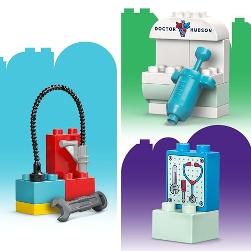 LEGO DUPLO Disney and Pixar Cars McQueen's Visit to Doc's Garage - Buildable Race Car Playset for Toddlers 2+ 10