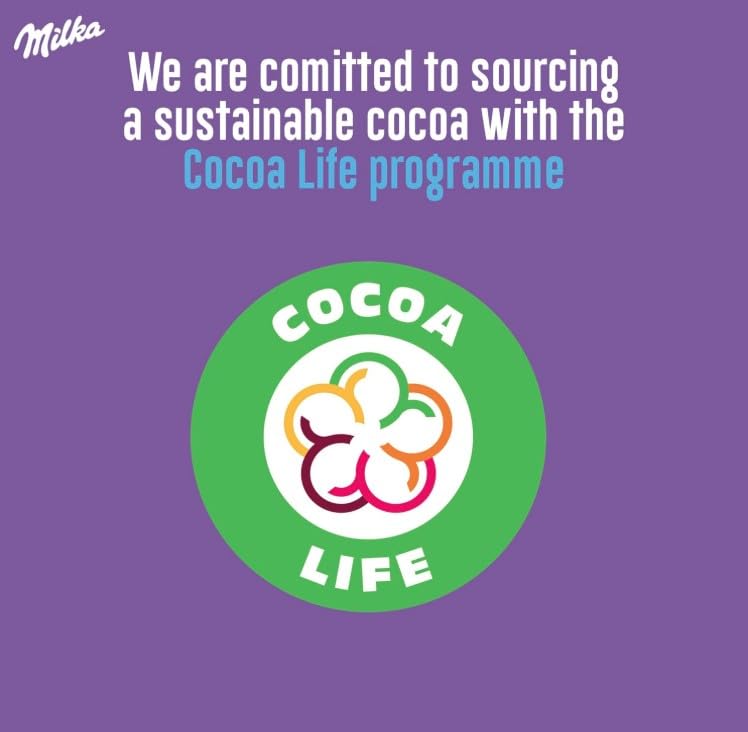 Milka Happy Cows Alpine Milk and White Chocolate Bar, Chocolate Harmony, 90g