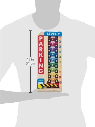 Melissa & Doug Stack & Count Wooden Parking Garage - Educational Vehicle Stacker for Ages 3+ (15182)