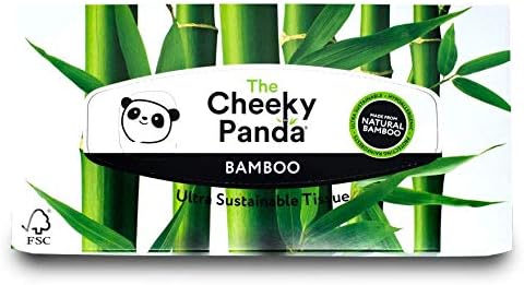The Cheeky Panda – Kosmetiktücher aus Bambus, 3-lagige flache Box (80 Tücher), hypoallergen, plastikfrei, umweltfreundlich