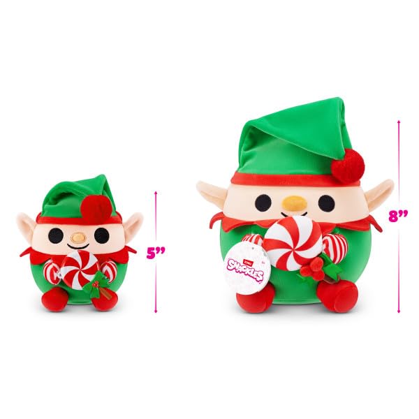 Snackles Christmas Series 2 8-inch Plush (JINGLE) by ZURU - Festive Holiday Collectible with Snack
