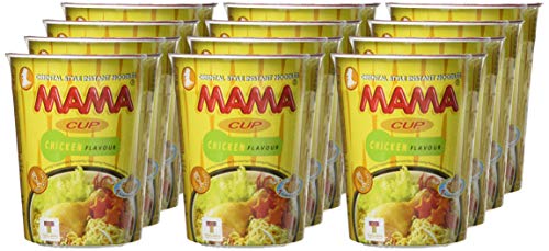 Mama Instant Cup Noodle with Chicken Flavor 70 g - Pack of 12 4
