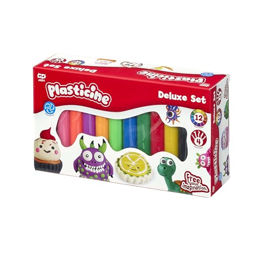Plasticine Original Modelling Clay - Deluxe Refill Set | 12 Colours | Non-Drying 3