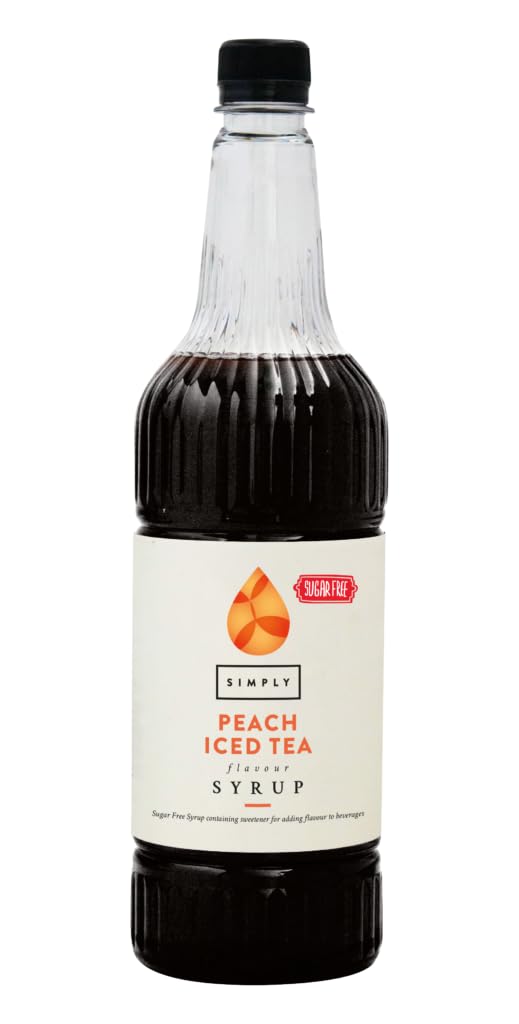 Simply Sugar Free Peach Iced Tea Syrup - Vegan, Gluten Free, Halal Certified | 1L
