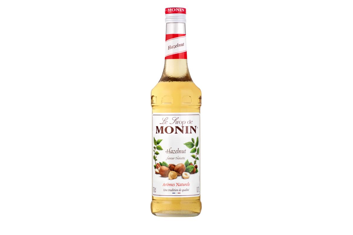 Monin Hazelnut Syrup 700ml - Vegan, Sugar-Free, Natural Flavouring for Coffee & Cocktails