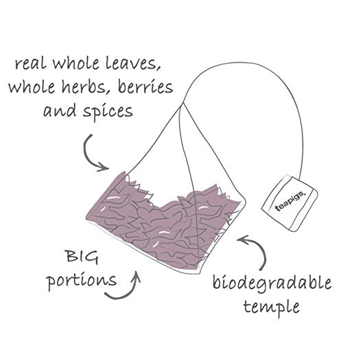 teapigs Happy Tea with Lemon Balm, 15 Biodegradable Tea Temples, Organic Herbal Infusion