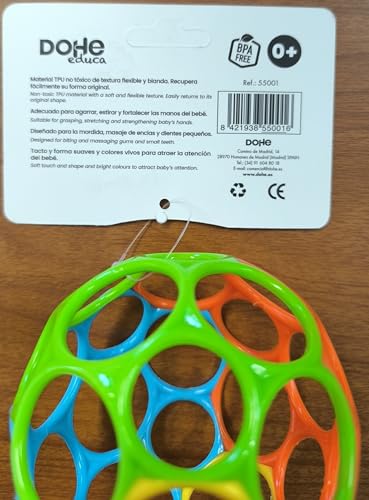 DOHE Educa Sensory Ball for Babies - Easy Grip, Soft & Lightweight Developmental Toy 7