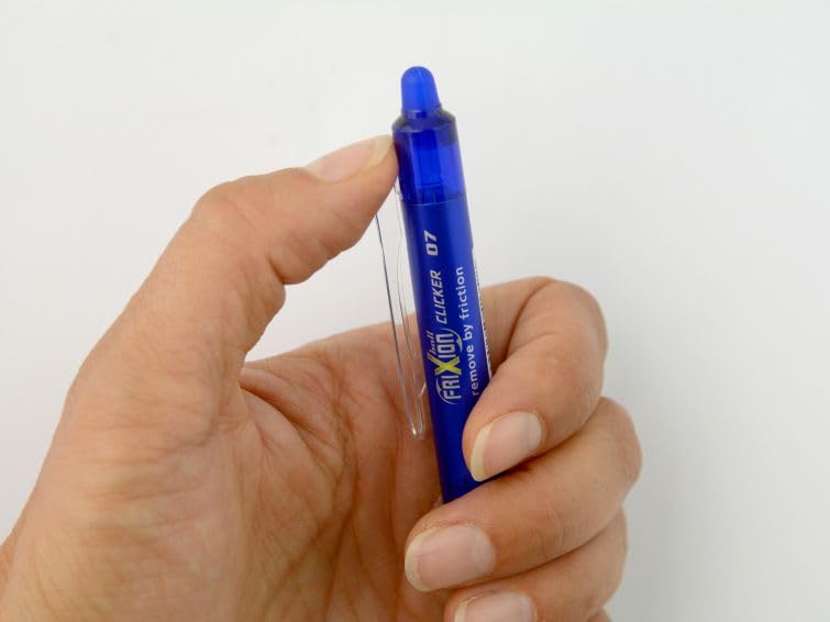 PILOT FriXion Ball Clicker Erasable Gel Rollerball Pen Set - Medium 0.7mm Tip | 1 Red Pen, 3 Refills 5