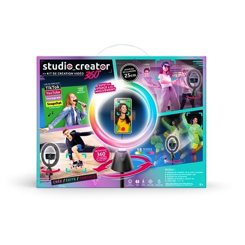 Studio Creator 360 Video Maker Kit - Motion Tracking LED Ring Light with Green Screen 14