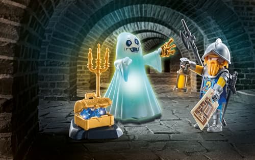Playmobil Novelmore Castle Ghost and Knight Playset - Glow in the Dark Action Figures for Kids 4+ 3