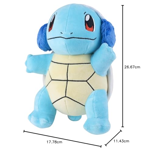 Pokémon Squirtle 8-Inch Plush with Ear Muffs - Soft Stuffed Animal Toy 7