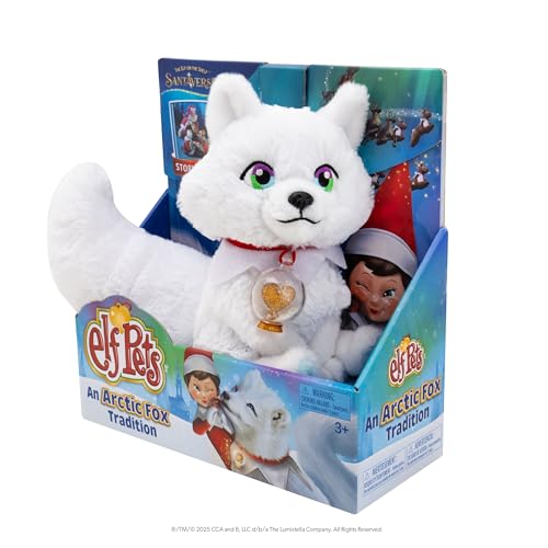 EPFOX Elf Pets Arctic Fox - Plush Stuffed Animal with Storybook & Snow Globe Charm 10