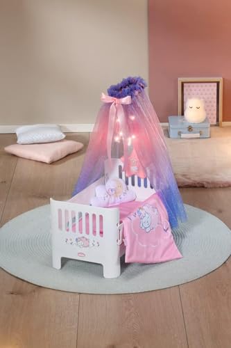 Baby Annabell Sweet Dreams Bed - Light-Up Canopy with Lullaby & Bedding Set 12