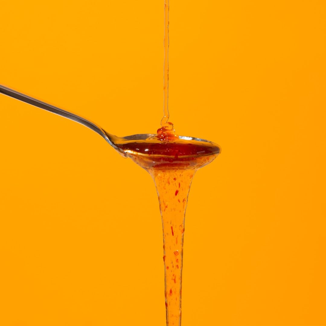 Dino's berühmte scharfe Honig-Habanero-Sauce – süß-scharfer Tropfen, 350 g