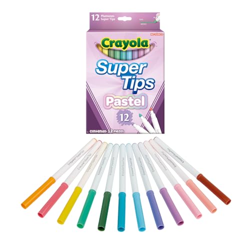 Crayola Bright Supertips Pastel Edition – Abwaschbare Filzstifte für Kinder ab 3 Jahren 7