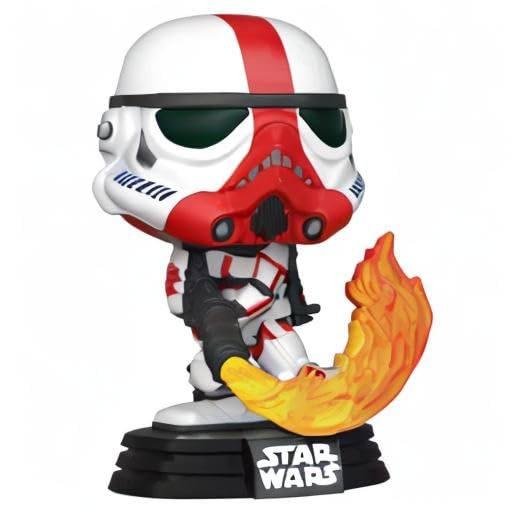 Funko Pop! Star Wars: The Mandalorian - Incinerator Stormtrooper with Red Stripe Vinyl Figure 6