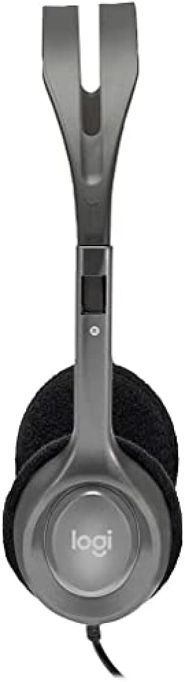 Logitech H110 Wired Stereo Headset with Noise-Cancelling Microphone for Gaming, Music, and Calls