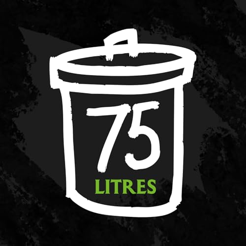 Roar! 10 Pack Ultra Strong 75 Litre Black Drawstring Bin Bags 5