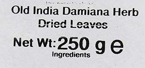 Old India Damiana Herb Dried Leaves 250g