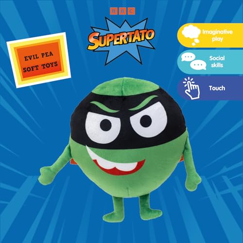 Evil Pea Plush Toy - Official Supertato Character from CBeebies Show 3