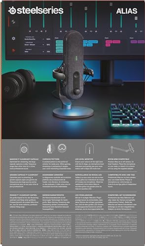 SteelSeries Alias USB Mic for PC – 3x Bigger Capsule for Gaming, Streaming, Podcasting 19