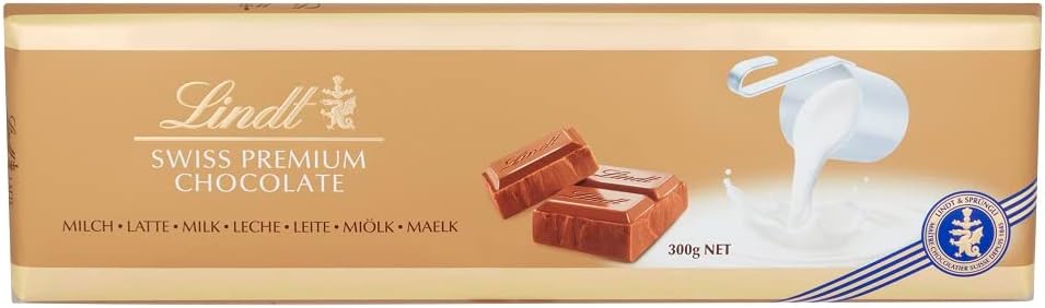 Lindt Schweizer Milchschokolade Goldtafel 300g 8