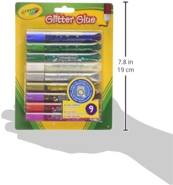 Crayola Washable Glitter Glue - 9-Pack for Arts & Crafts