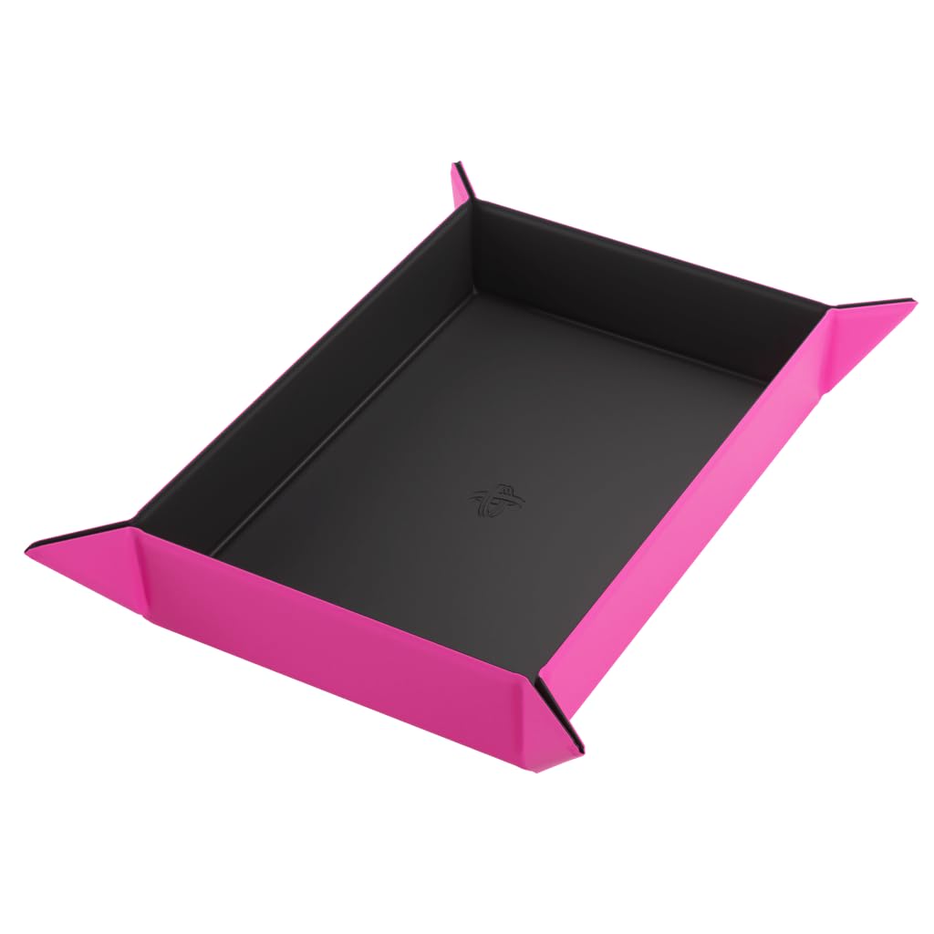Gamegenic GGS60055 Magnetic Dice Tray Rectangular Black and Pink